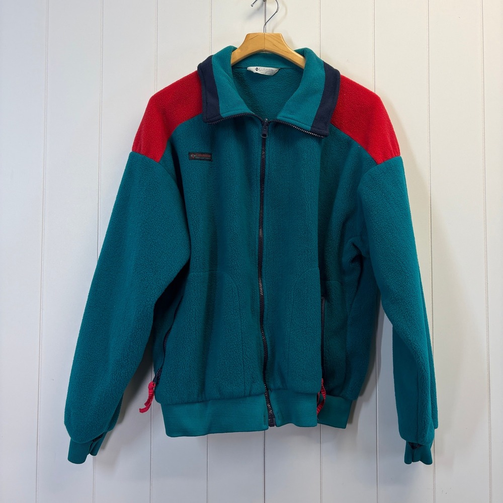 Vintage Columbia Streetwear Colorblock Fleece Jacket Men Size XL Gorpcore USA